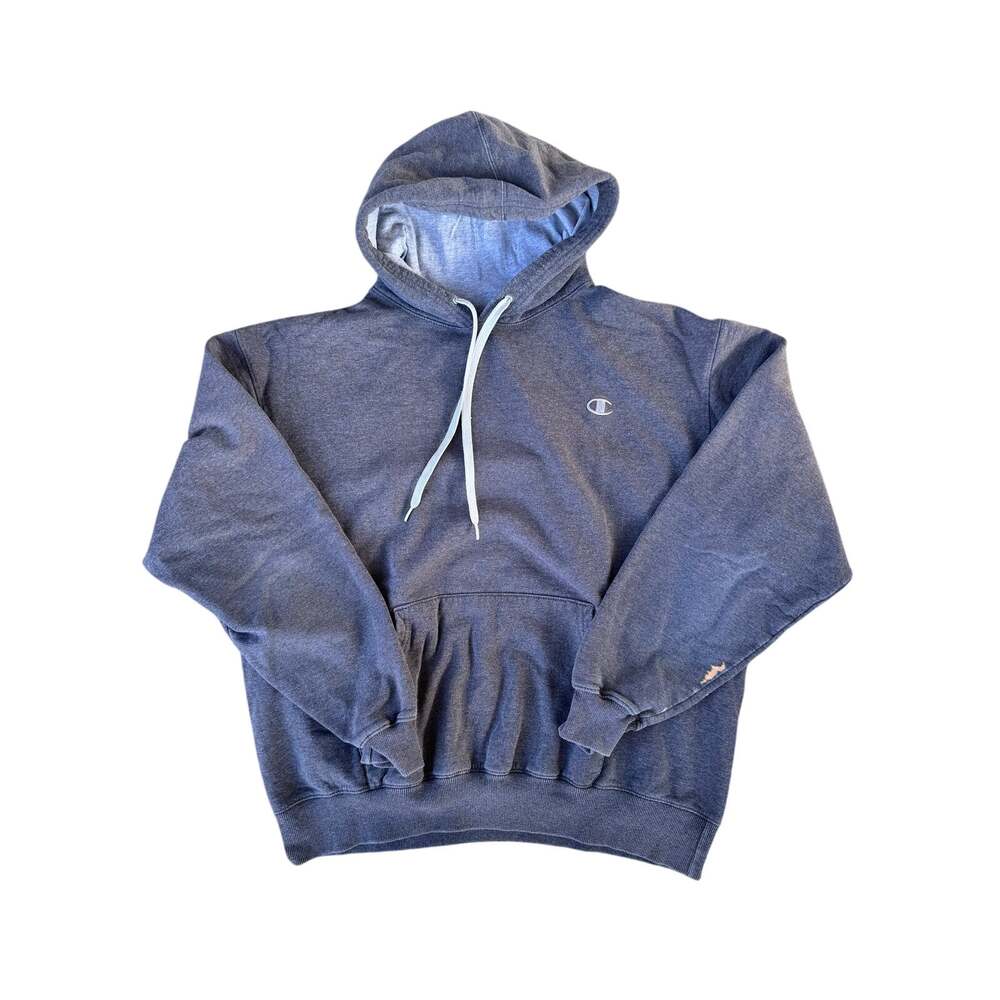 Champion ECO Men's Gray Pullover Hoodie Sweatshirt Drawstring Kangaroo Pocket